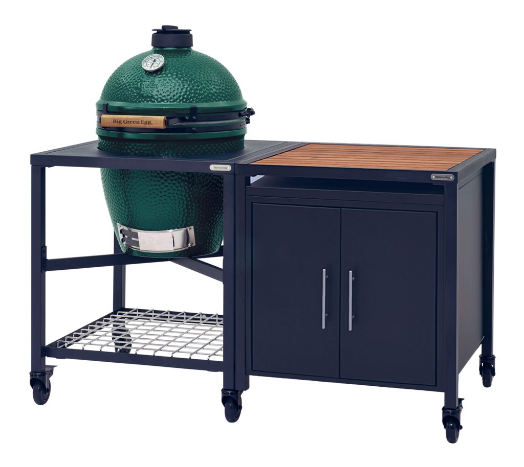 Big Green Egg M pack Start Table Modulaire + Meuble placard