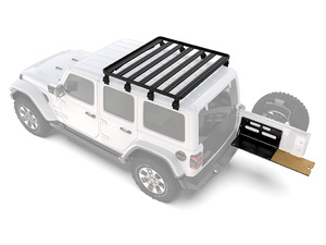 Jeep Wrangler 4xe (2021-Current) Slimline II 1/2 Roof Rack w/Drop Down Table Kit / Tall - by Front Runner